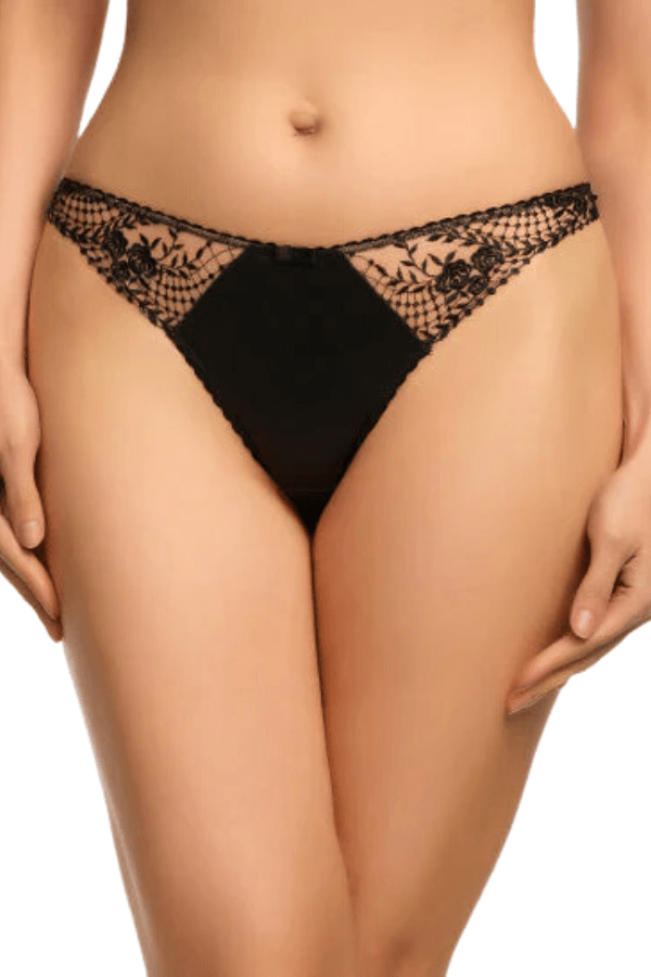 Dita Von Teese Lingerie Julie&#39;s Roses G-String - Black