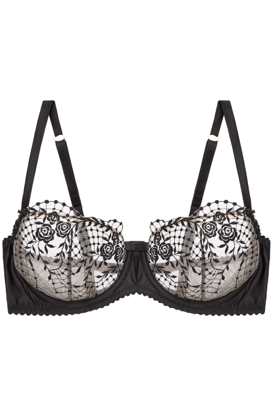 Julie's Roses Underwire Bra - Black