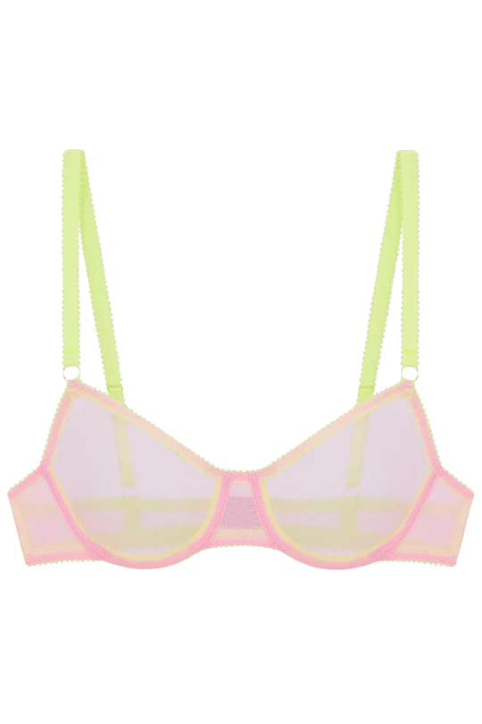 Ines Clean Tulle Underwire Bra - Bright Pink