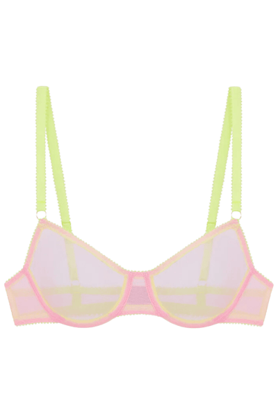 Ines Clean Tulle Underwire Bra - Bright Pink - Chérie Amour