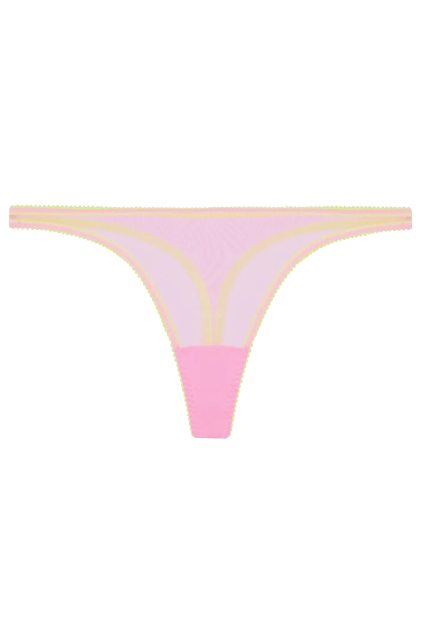 Dora Larsen Thongs Ines Clean Tulle Thong - Bright Pink