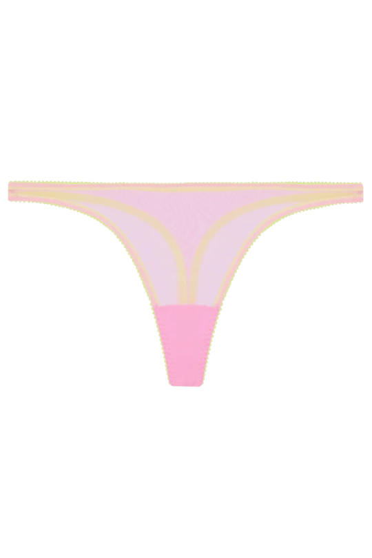 Ines Clean Tulle Thong - Bright Pink