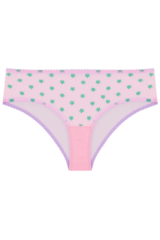 Arella Embroidered High Waist Knicker - Pink