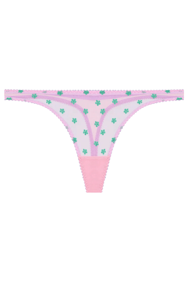 Dora Larsen Underwear Arella Embroidery Thong - Pink