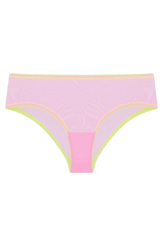 Ines Clean Tulle High Waist Knicker- Bright Pink