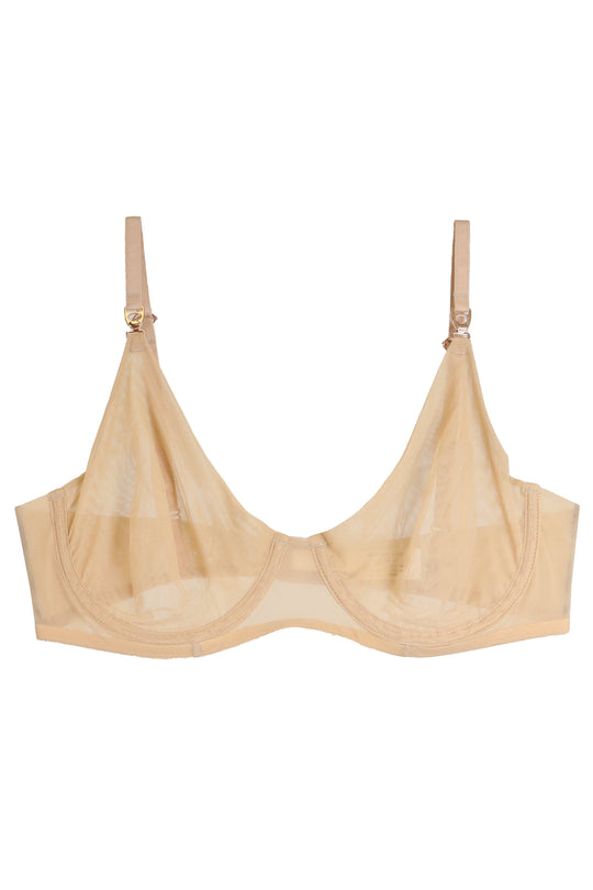 Alma Limpia Tulle Underwire Bra - Nude