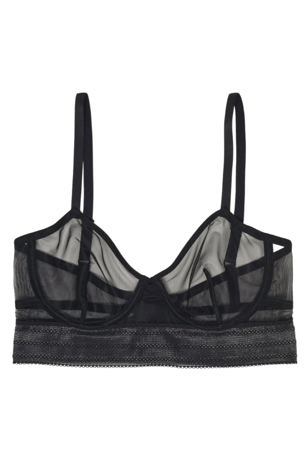 Else Balcony Bare Underwired Longline Bra - Black