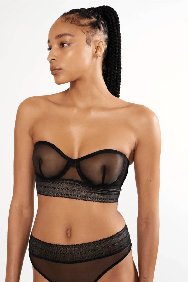 Else Strapless Bra Bare Underwired Strapless Bra - Black