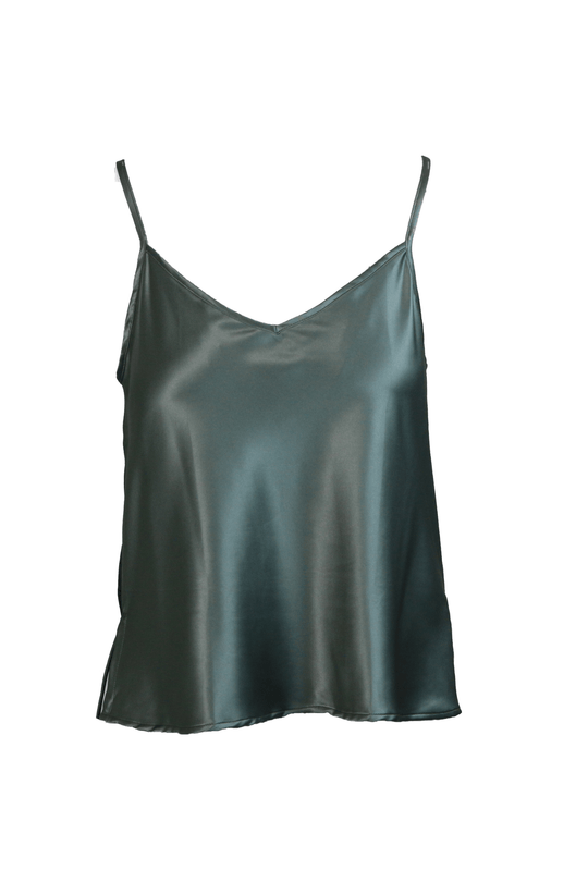 Soie Satin Blouse - Green