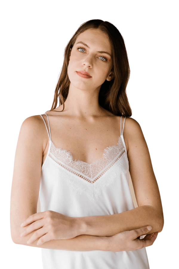 Entos Lingerie Chemise Reve Nightgown - White