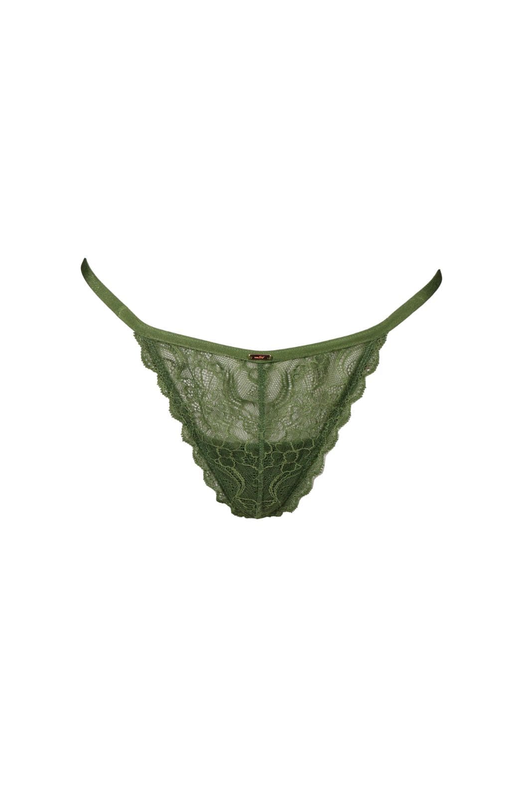 Entos Lingerie Thong Poli Lace Thong- Green