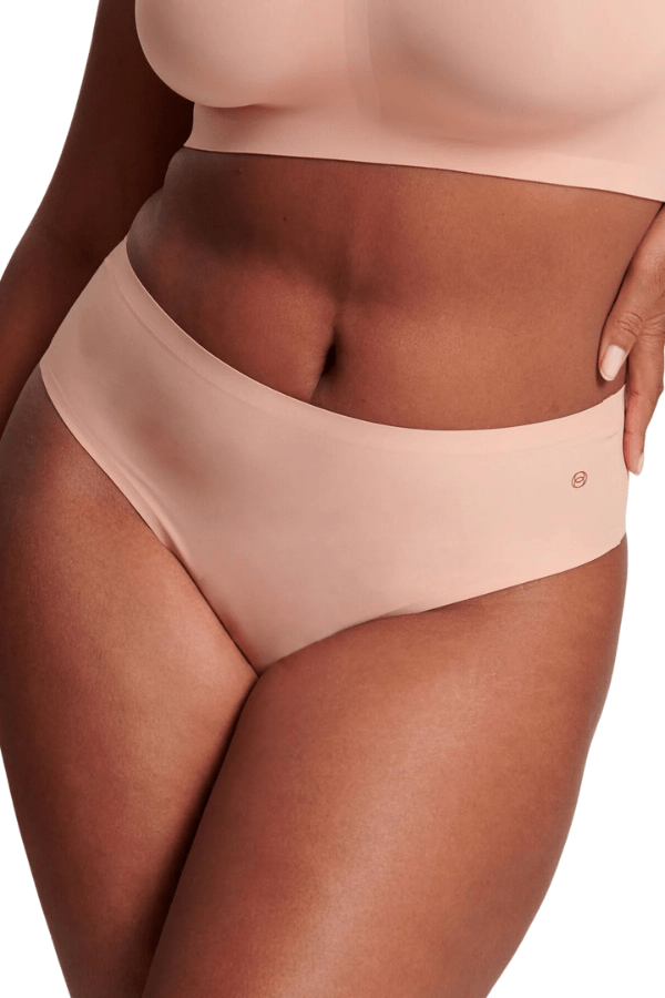 Evelyn &amp; Bobbie Bikini High-Waisted Thong - Blush