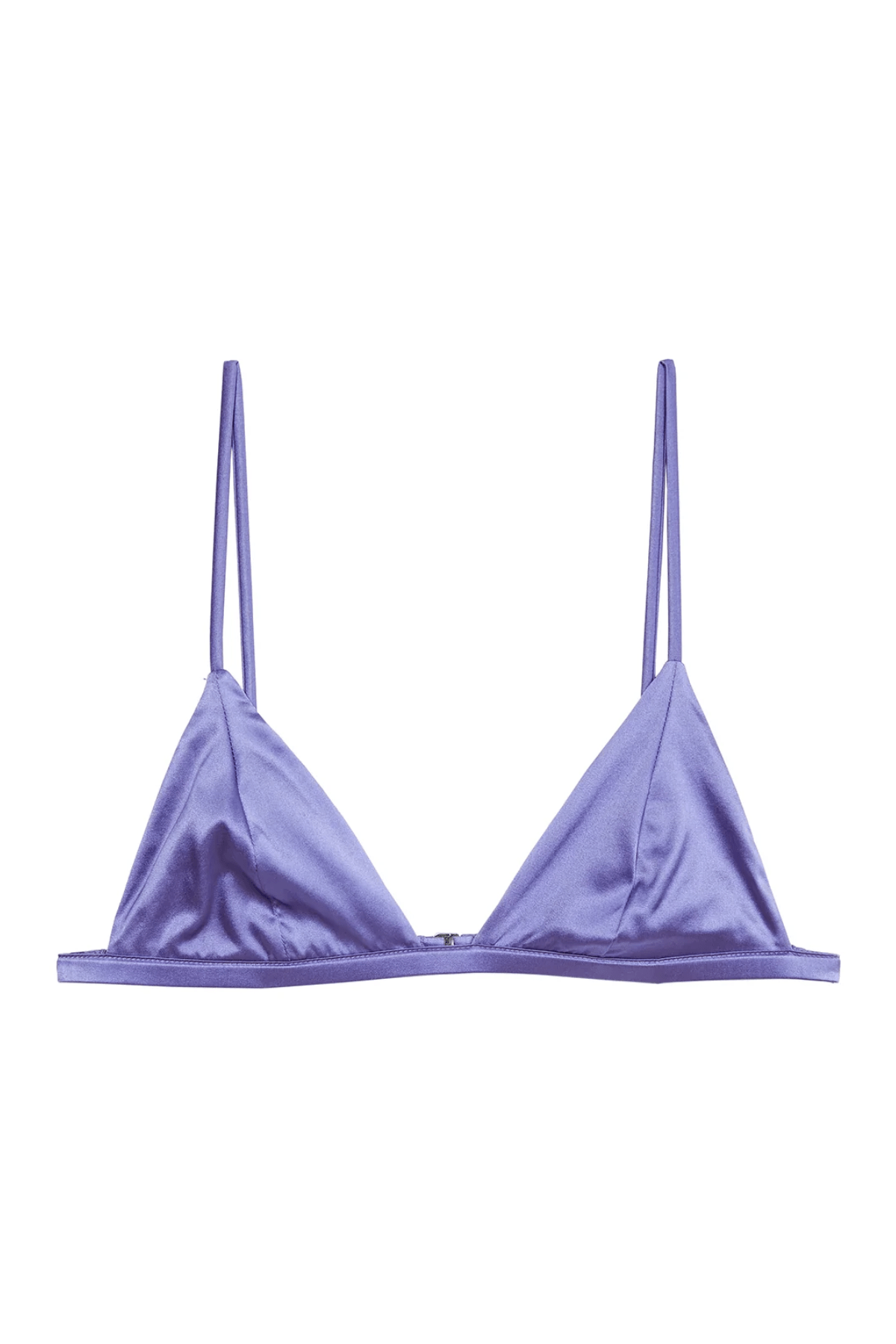Fleur du Mal Bralette Luxe Triangle Bra- Purple