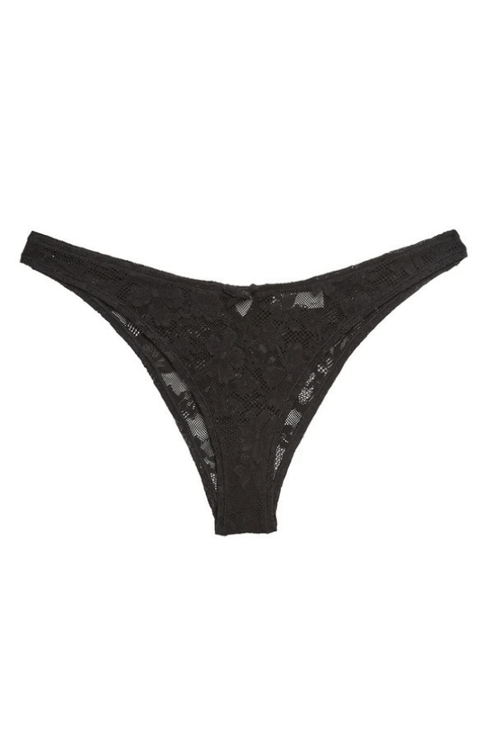 Le Stretch Lace Cheeky - Black