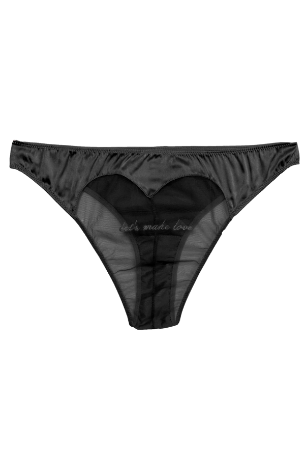 Fleur du Mal Underwear Let&#39;s Make Love Cheeky - Black