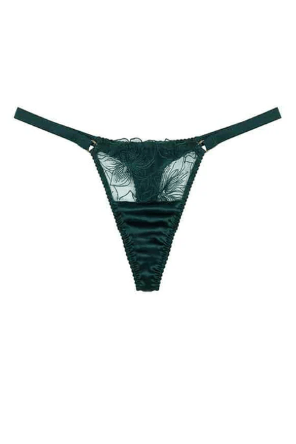 Fleur of England Balcony Eva Strap Thong - Green