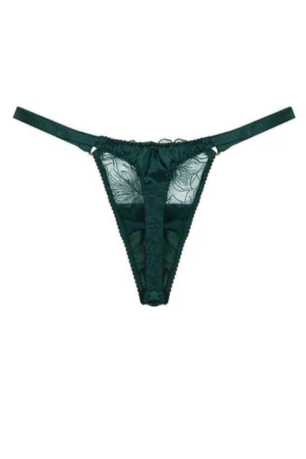 Fleur of England Balcony Eva Strap Thong - Green