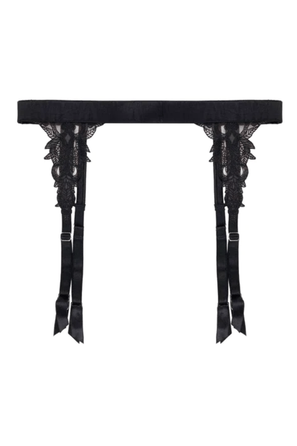Onyx Suspender Belt - Chrie Amour Onyx Suspender Belt - Chrie Amour