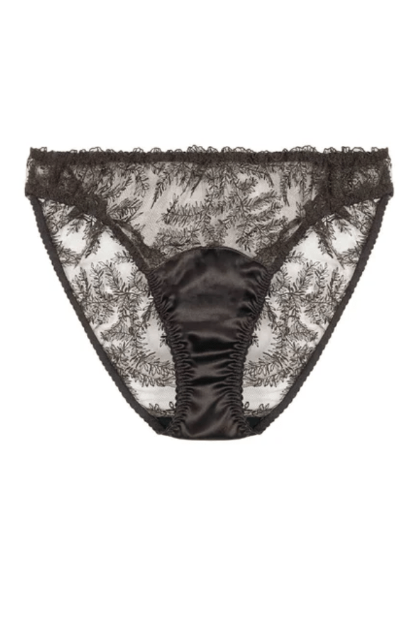 Fleur of England Lingerie Kyra Embroidered Brief - Brown