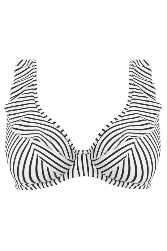 Jewel Cove High Apex Bikini Top - Striped