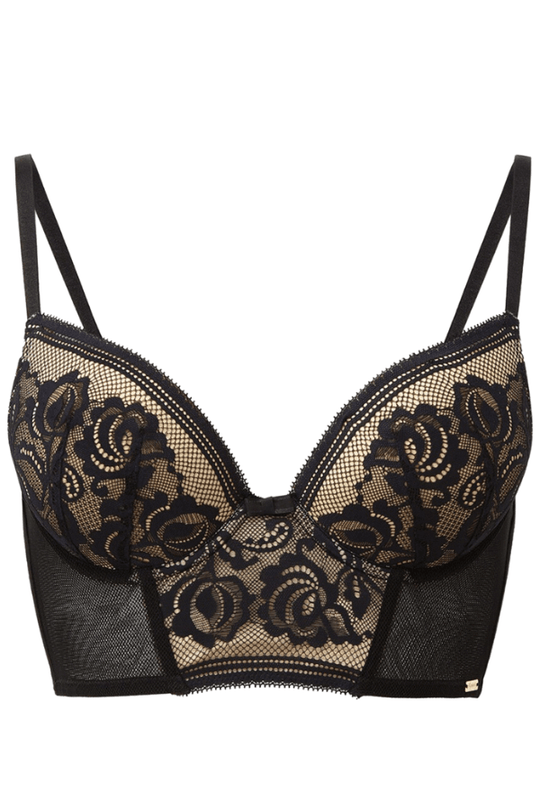 Encore Padded Longline Bra - Black