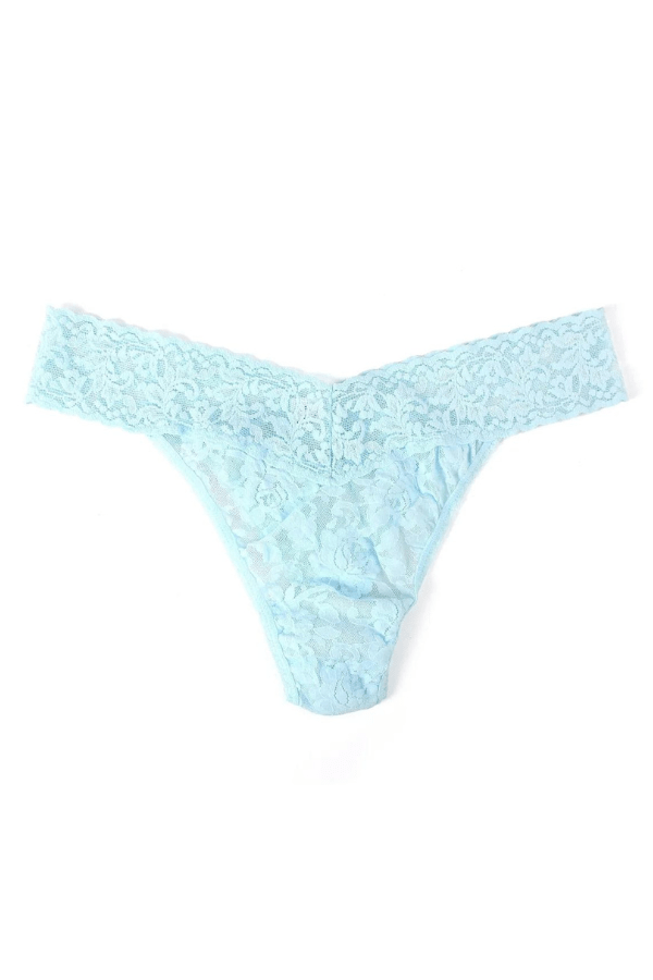 Hanky Panky Thong Celeste Blue Signature Lace Original Rise Thong - Blue