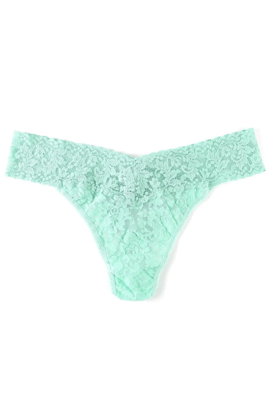 Signature Lace Original Rise Thong - Mint