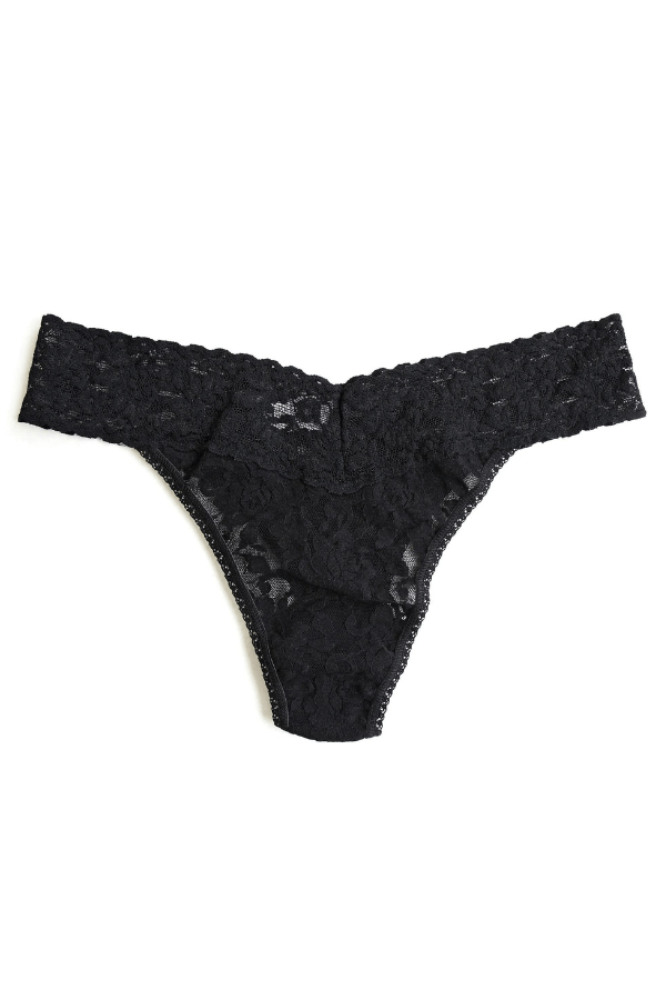 Hanky Panky Thong Signature Lace Original Rise Thong - Black