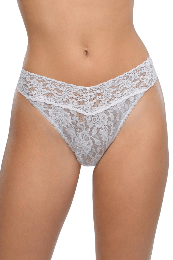 Hanky Panky Thong Signature Lace Original Rise Thong - White