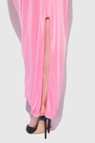 House of Desire Chemise Zoe Oil Slick Maxi Gown Pink