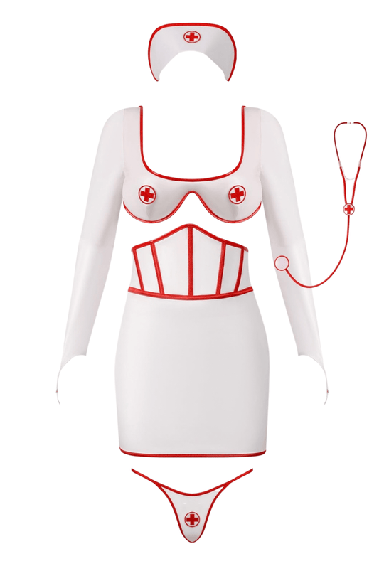 First Aid Bra Top & Open Back Skirt Set