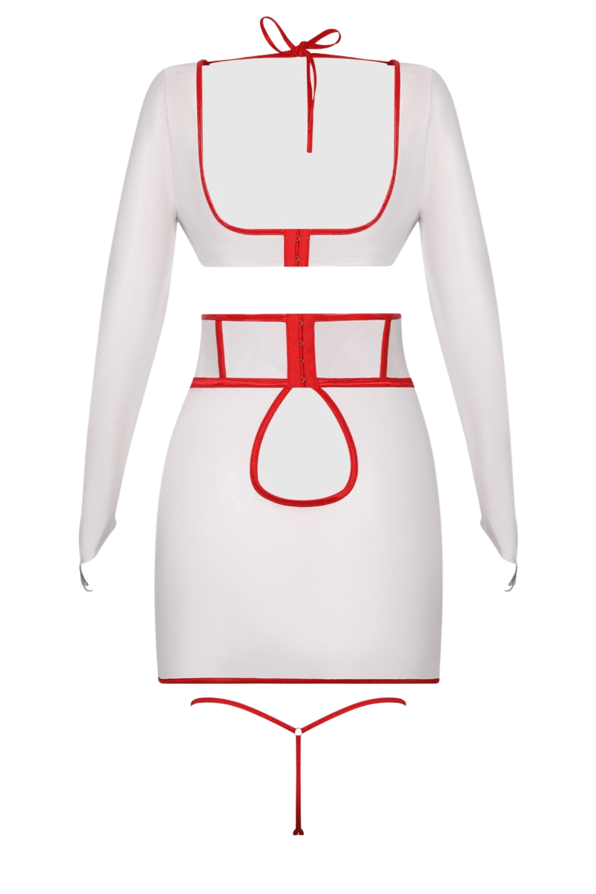 House of Desire First Aid Bra Top & Open Back Skirt Set