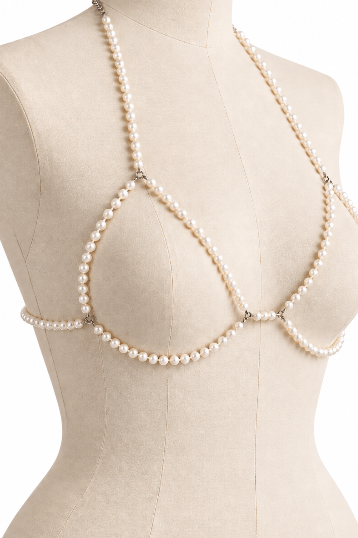 House of Desire IVORY / O/S Pearl Triangle Bra