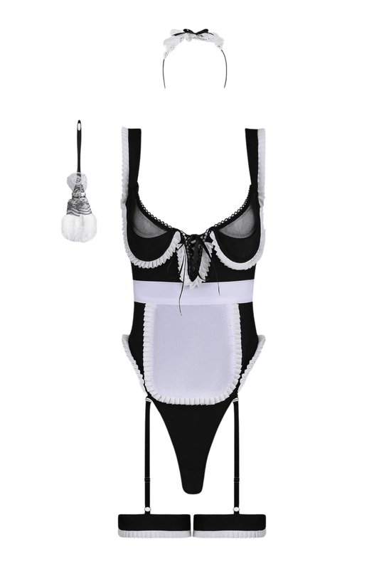 Maid Teddy, Apron, Headpiece & Duster