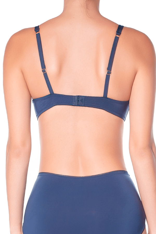 Huit Bras Forever Skin Underwire Bra - Navy