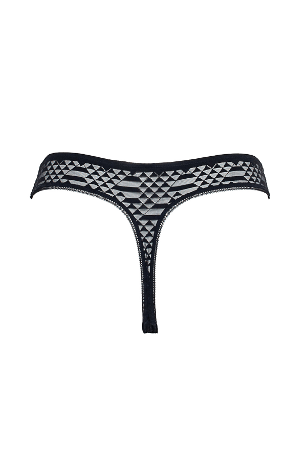 Huit Panty Garconne Thong - Black