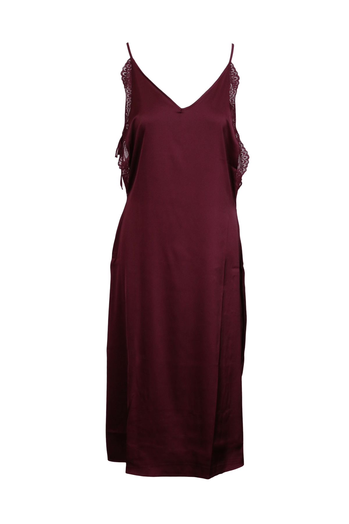 iCollection Loungewear Tania Gown - Burgundy