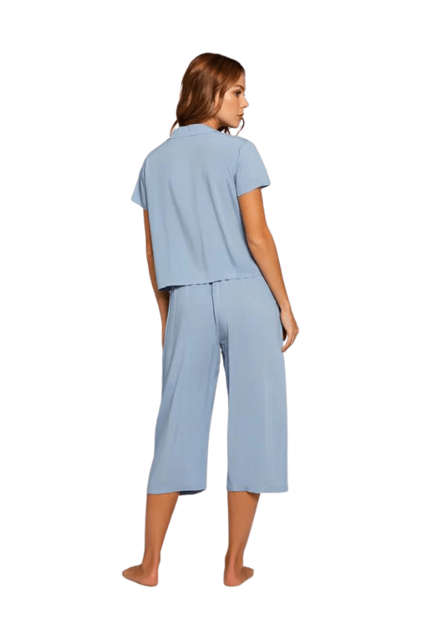 iCollection Pajama Set Renee Pajama Top - Blue