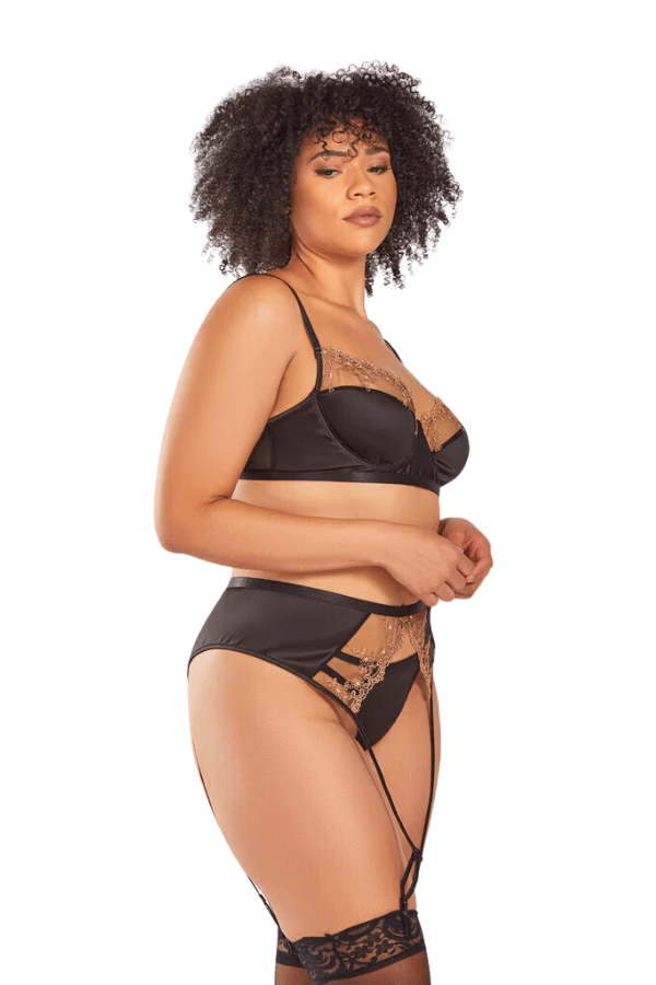 iCollection Teddy Black / S Salma 3 Piece Set - Black