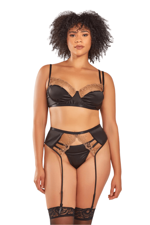 iCollection Teddy Salma 3 Piece Set - Black