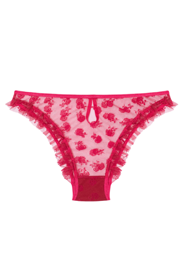 Le Petit Trou Briefs Rose Briefs with Frills - Red