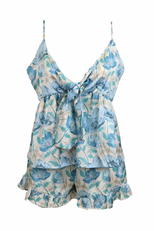Flora Short PJ Set - Blue