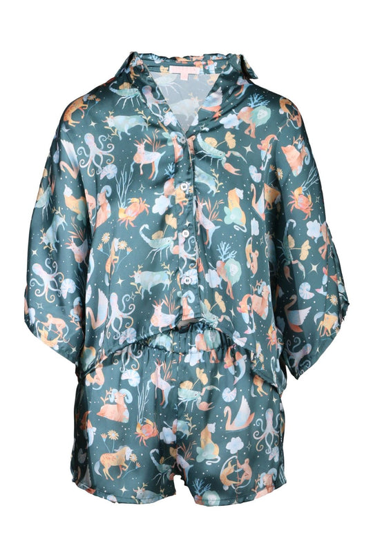 Zodiac Short PJ Set - Green
