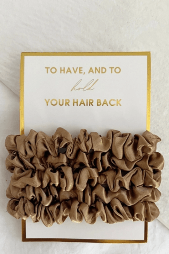 5 piece Scrunchie Set - Caramel