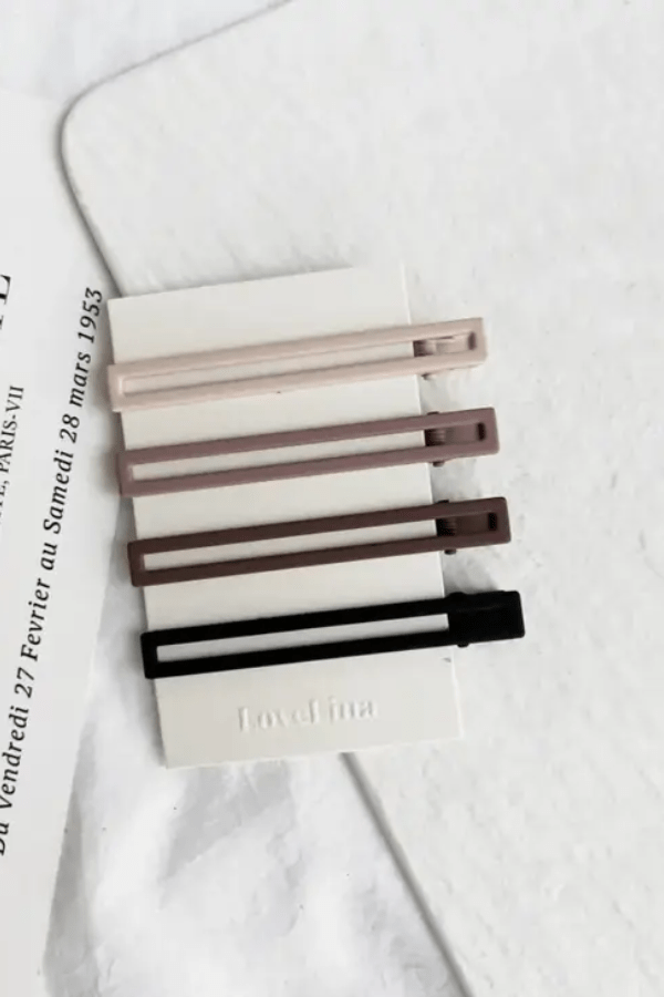 Dobi Matte Flat Clip Set - Neutral - Chérie Amour