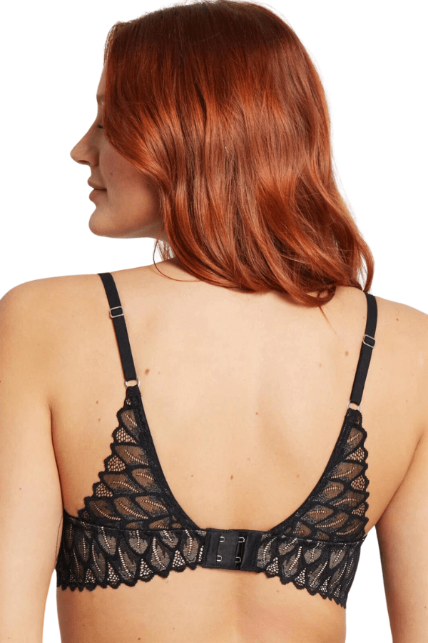 Reveal Women's Low Key Lace Unlined Demi Bra - B30385 34D Black