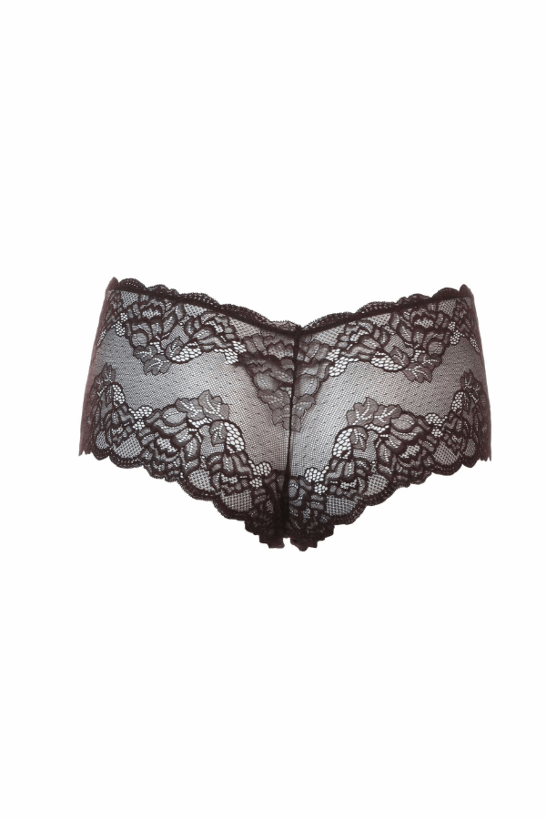 Montelle Lingerie Lace Cheeky Panty- Cocoa