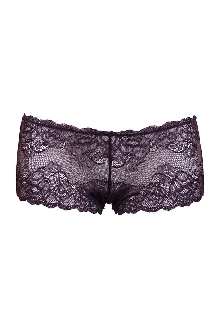 Montelle Lingerie Pinot / S Lace Cheeky Panty - Purple