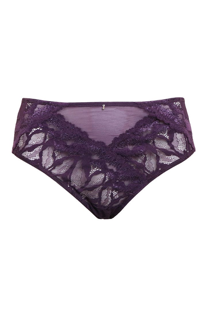 Montelle Lingerie Pinot / S Royale Lace Brief - Purple