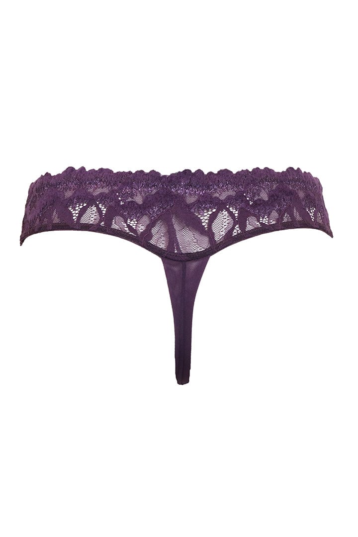 Montelle Thong Royale Lace Thong - Purple